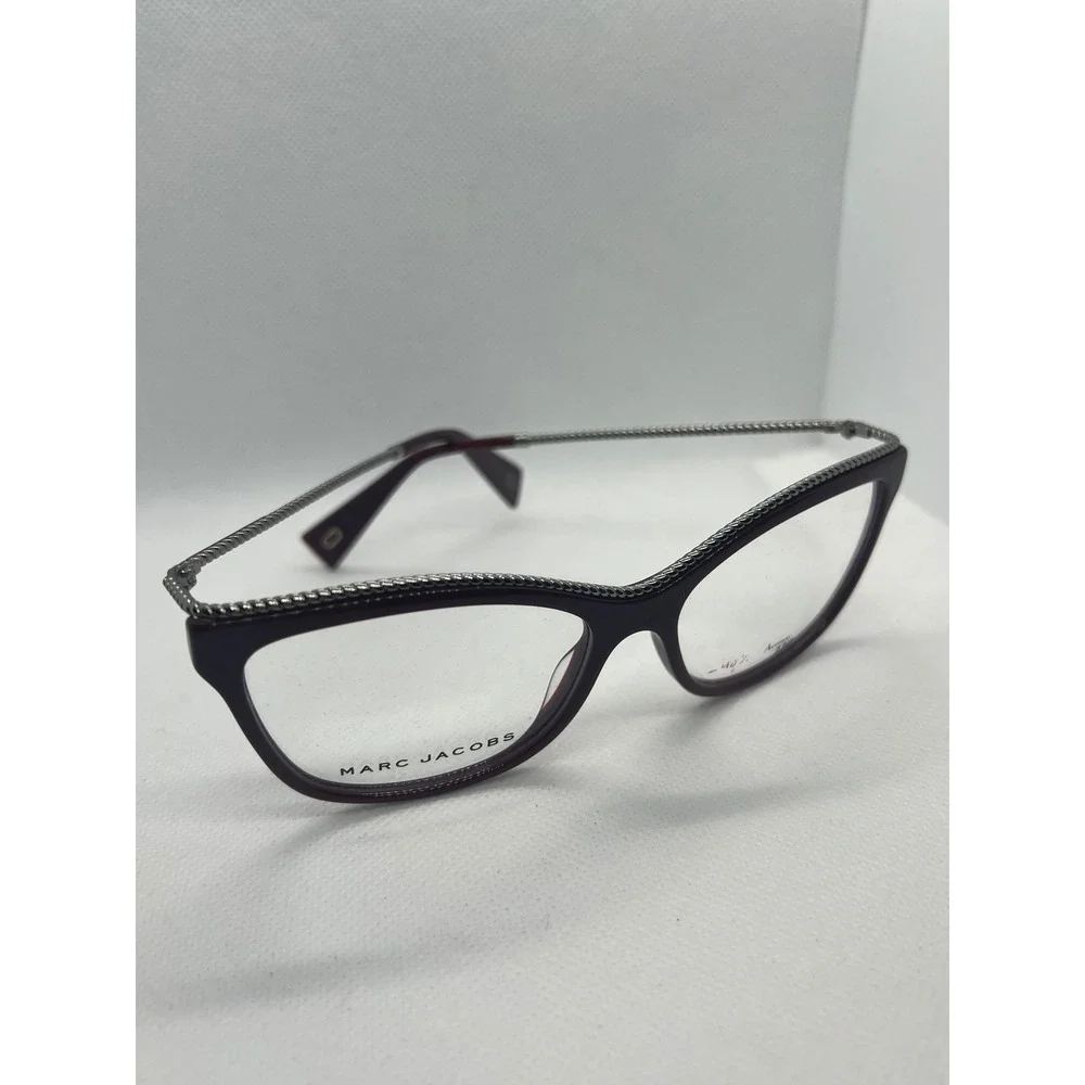 Marc Jacobs 167 Designer Eyeglass Frames Women's Burgundy Silver Accent‎